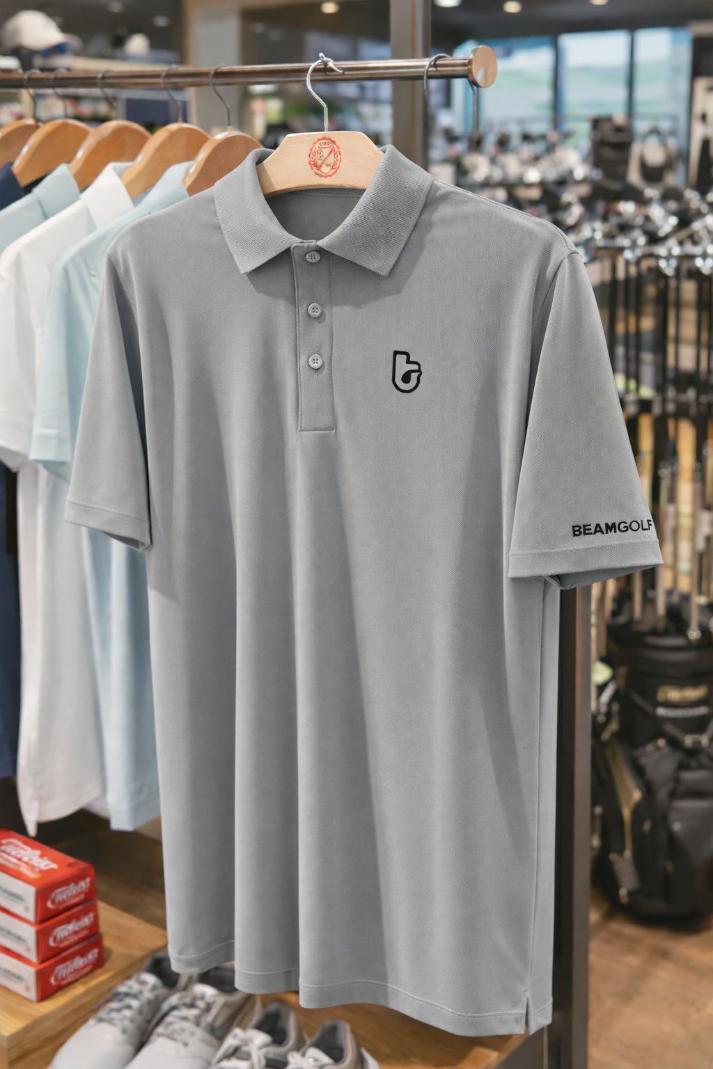 BEAMGOLF Performance Polo - Gray