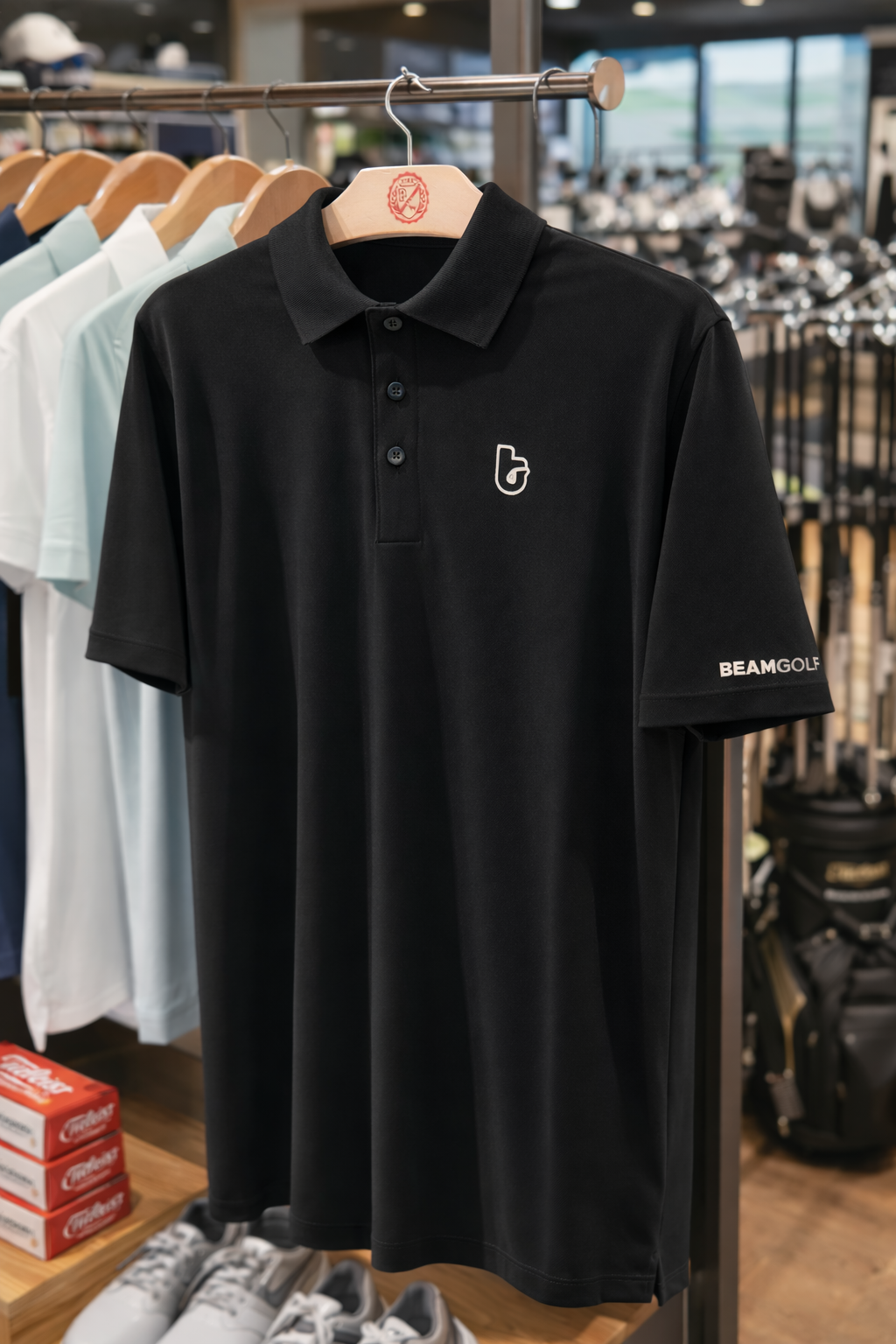 BEAMGOLF Performance Polo - Black